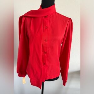 BERGDDORF GOODMAN Red Women's buttons downTop NWT